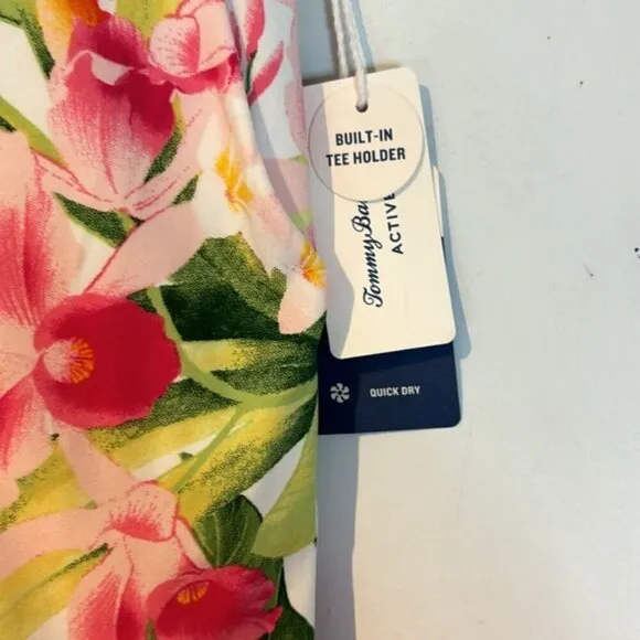 NWT Tommy Bahama Skort Skirt Pink Floral Pockets Golf Tennis size XL