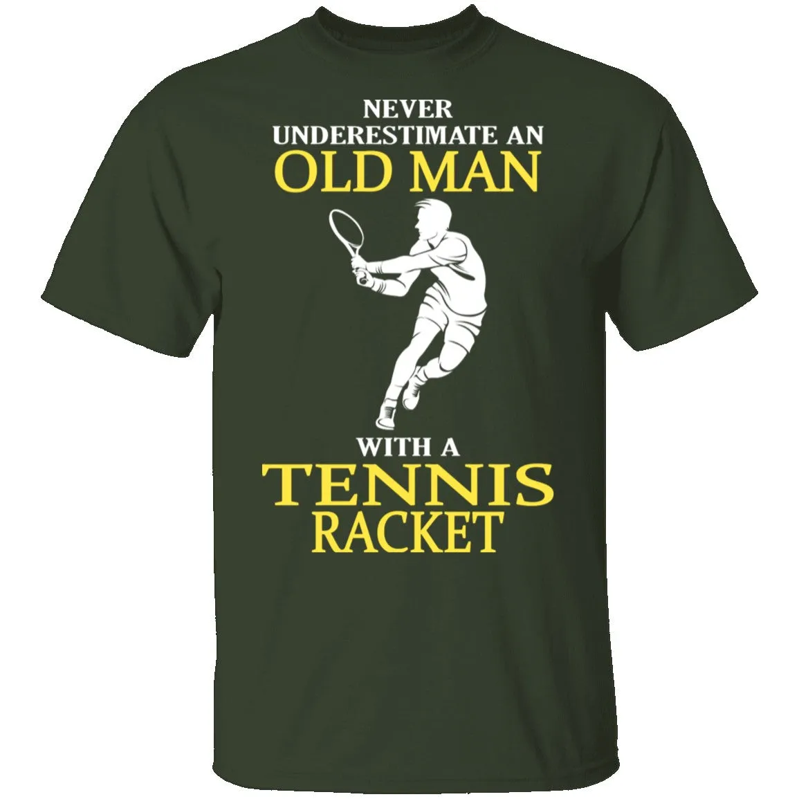 Old Man With A Tennis Racket T-Shirt