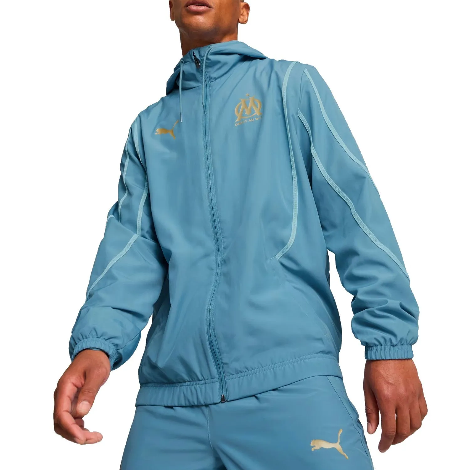 Olympique Marseille pre-match presentation tracksuit 2024/25 - Puma