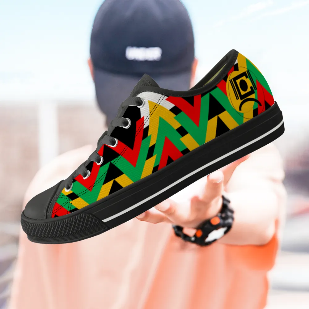 Origen Destination |Signature Unisex Black Low Top Canvas Shoes