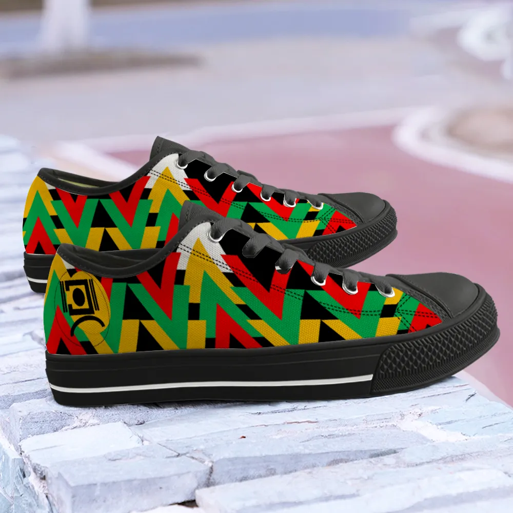 Origen Destination |Signature Unisex Black Low Top Canvas Shoes