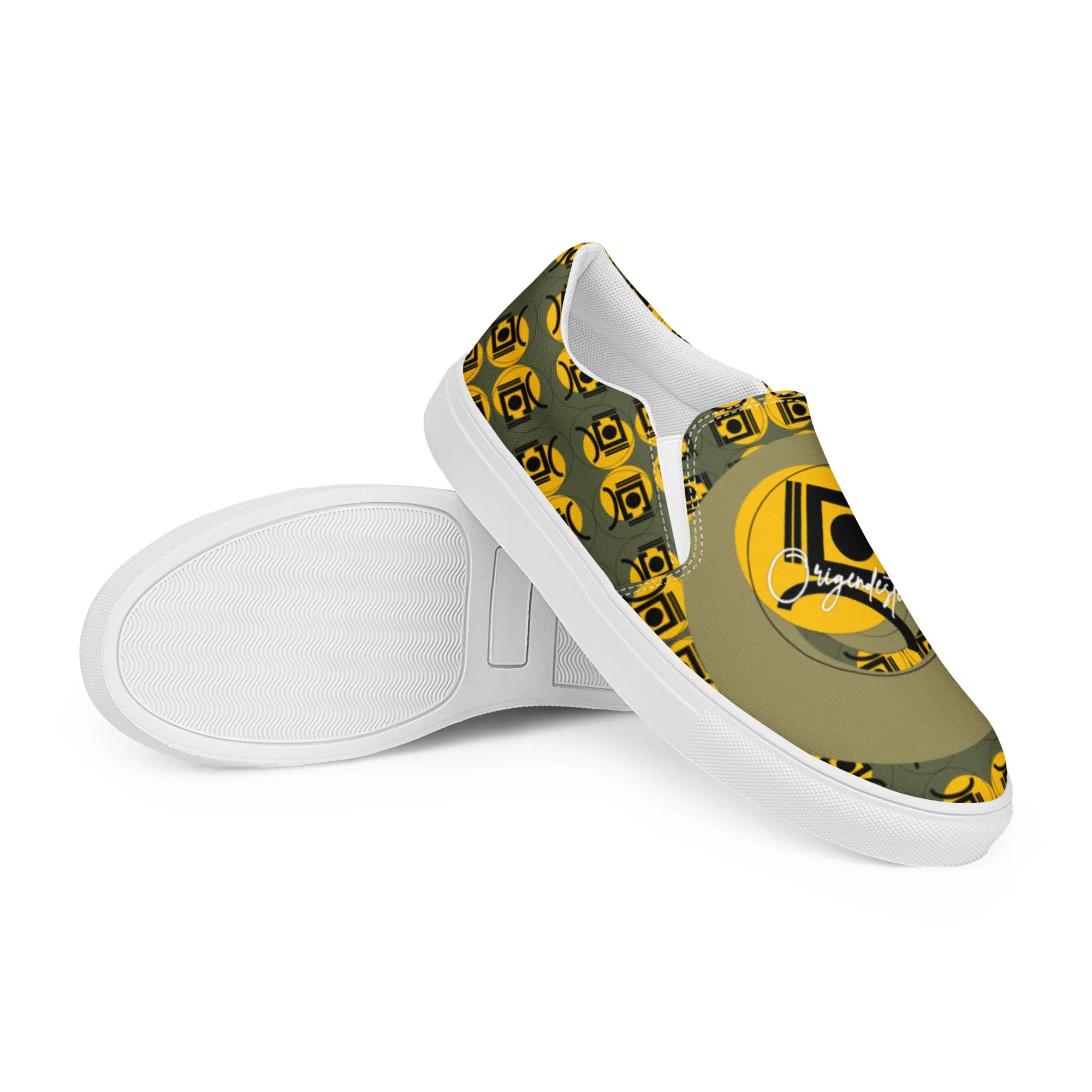Origen Destination Signature Women’s slip-on canvas shoes (Gold-Sand)
