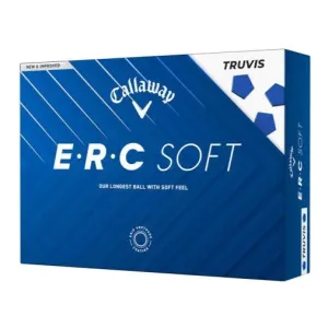 Pelotas de golf Callaway ERC Soft Truvis blancas, paquete de 12