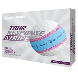 Pelotas de golf TaylorMade Tour Response Stripe, paquete de 12