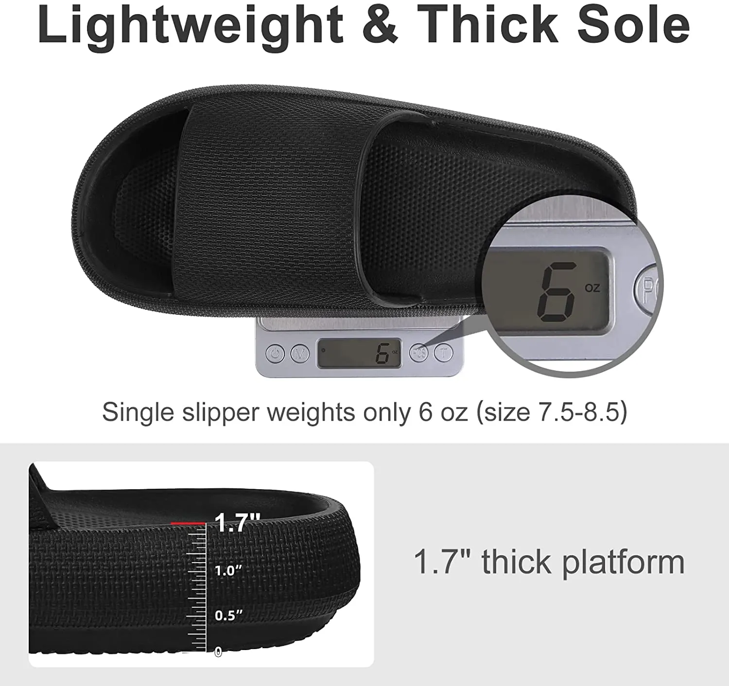 Pillow Soft Slide Sandals for Women Men Non-Slip Shower Shoes Bath Slippers Summer Beach Slides