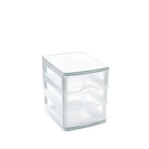 Plastic Forte Turia Chest of 3 Drawers / Storage Unit, White