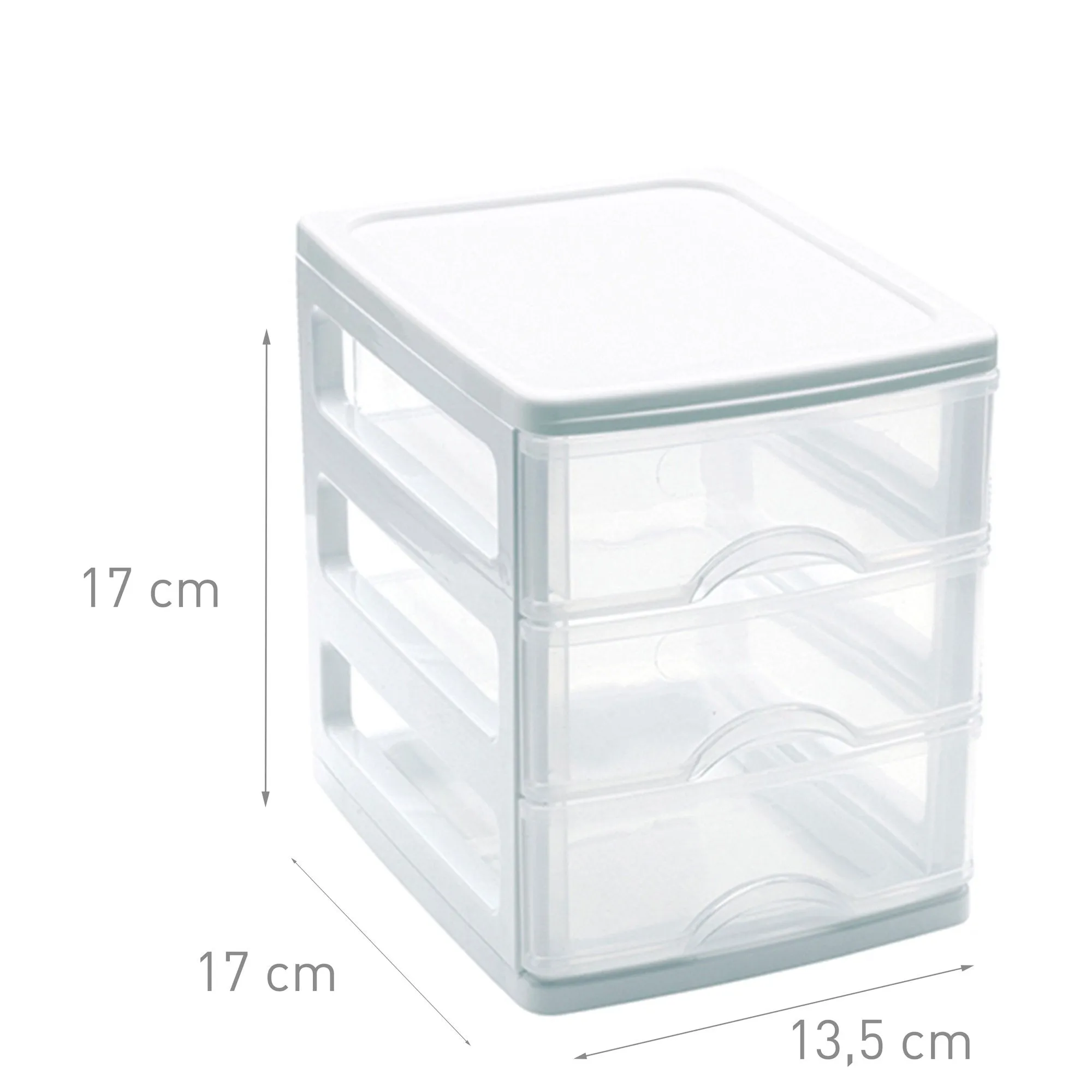 Plastic Forte Turia Chest of 3 Drawers / Storage Unit, White