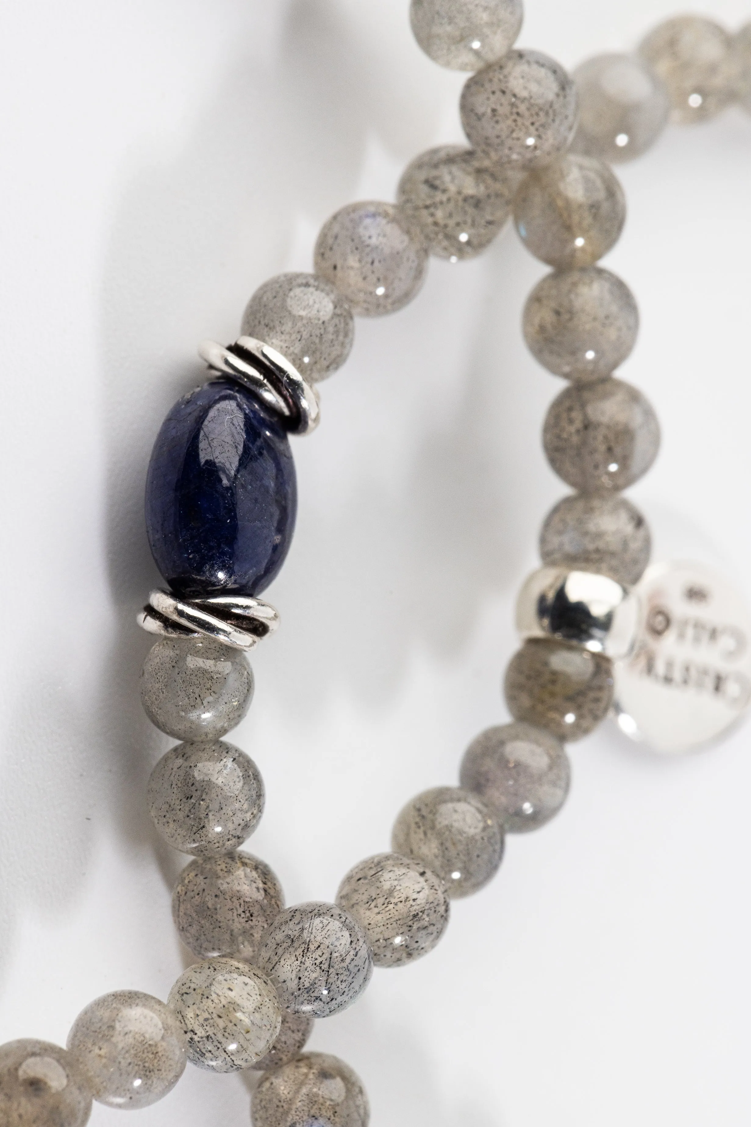 Psychic Wisdom Labradorite & Sapphire Signature Stretch Bracelet