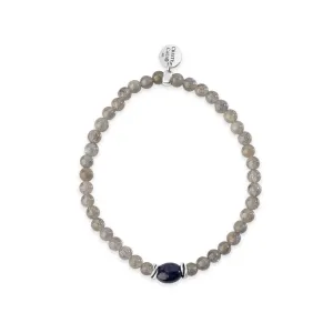 Psychic Wisdom Labradorite & Sapphire Signature Stretch Bracelet