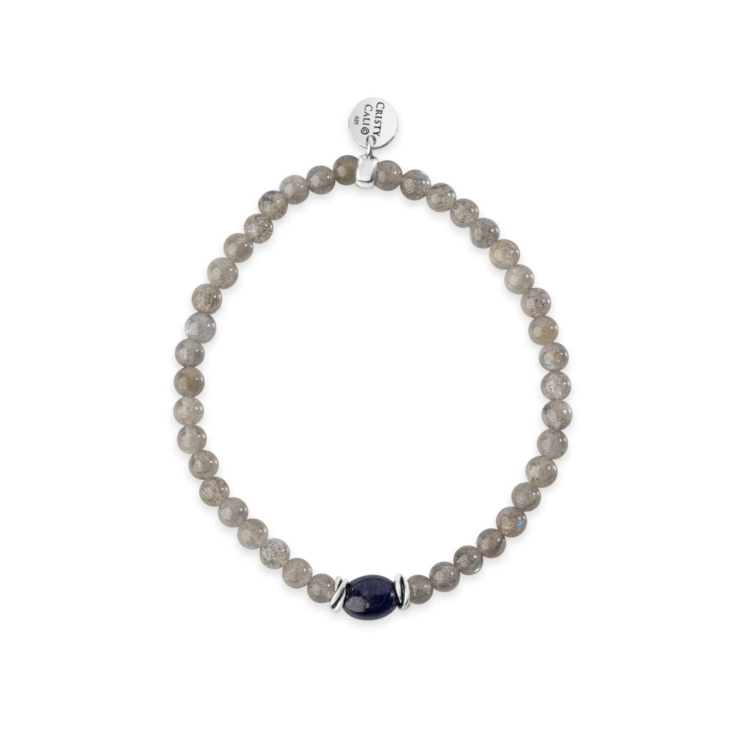 Psychic Wisdom Labradorite & Sapphire Signature Stretch Bracelet