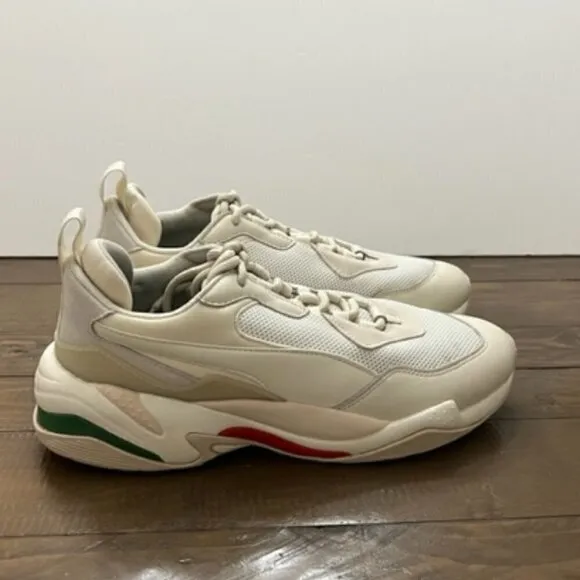 Puma Thunder Spectra Whisper White Red Green Chunky Shoes 367516-12