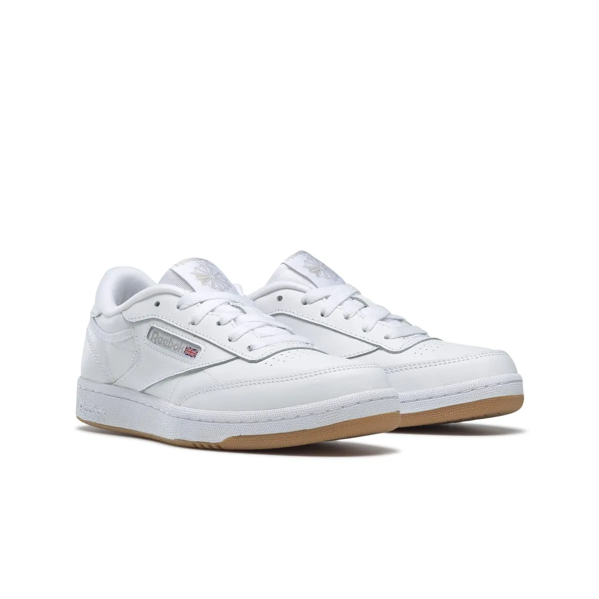 REEBOK CN5646 (100000213) CLUB C JR'S (Medium) White/Gum Leather Lifestyle Shoes