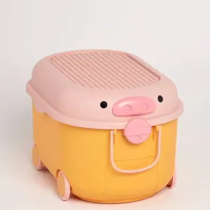 Ride a Long Storage Pig - Yellow and Pink / Large