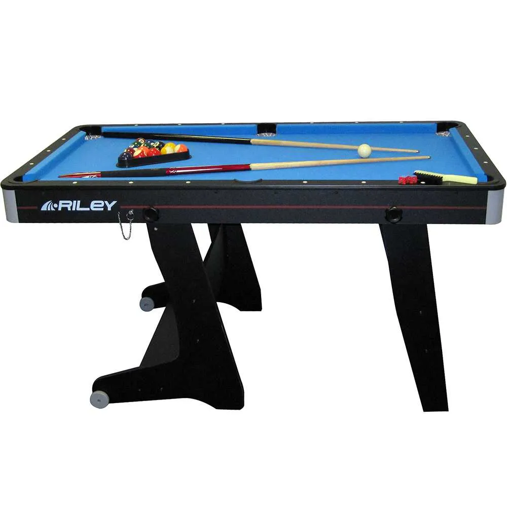 Riley 5ft Folding Pool Table with Table Tennis Table | Blue