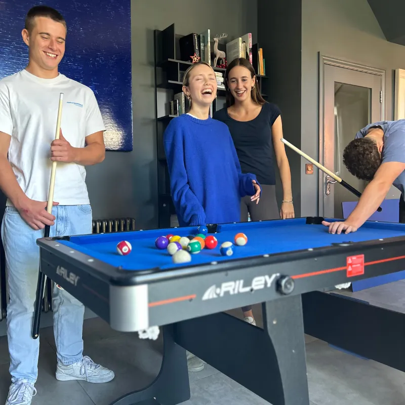 Riley 5ft Folding Pool Table with Table Tennis Table | Blue