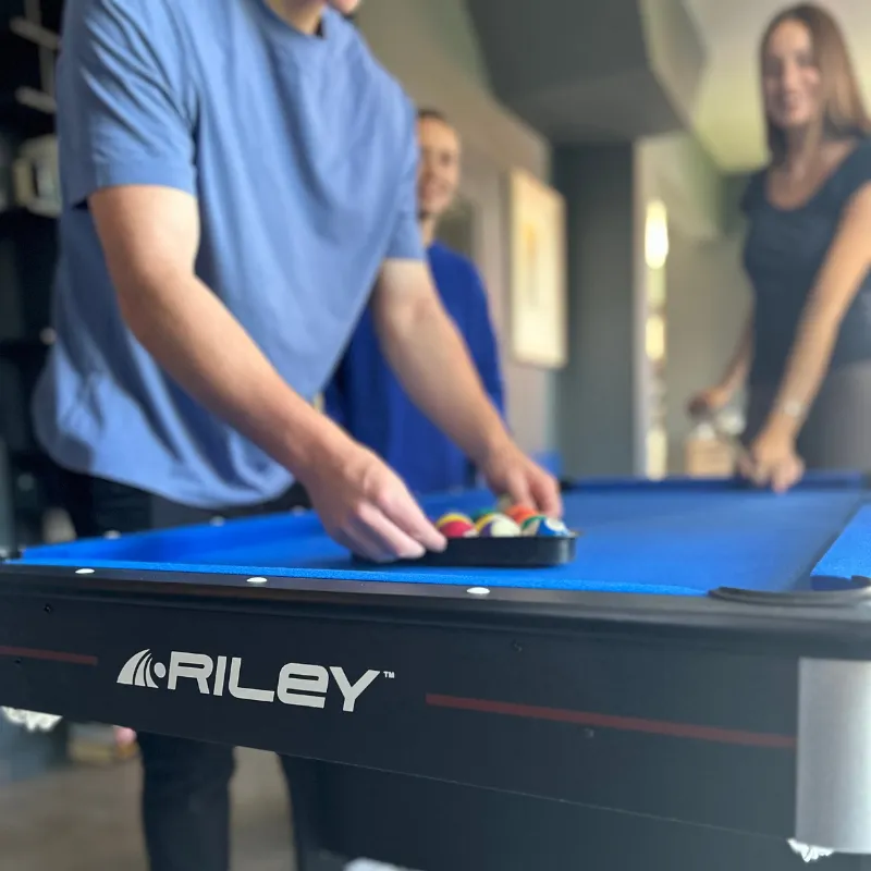 Riley 5ft Folding Pool Table with Table Tennis Table | Blue