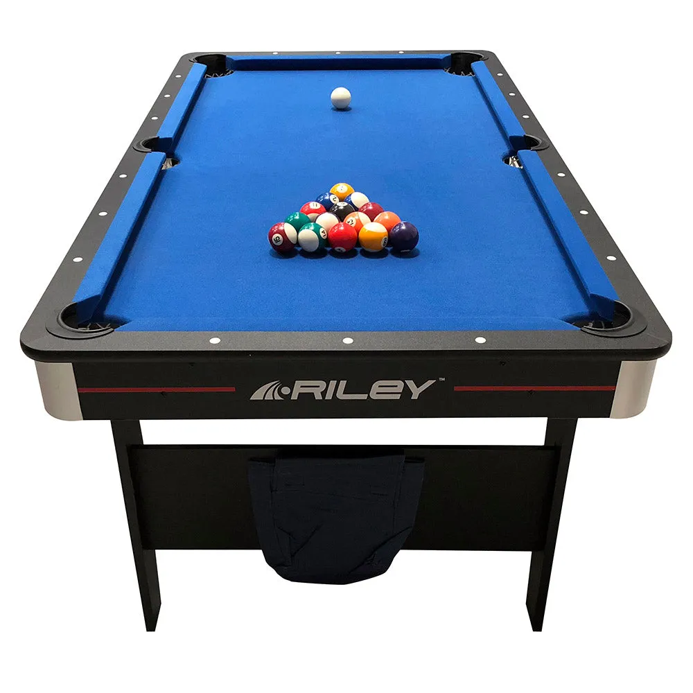 Riley 5ft Folding Pool Table with Table Tennis Table | Blue