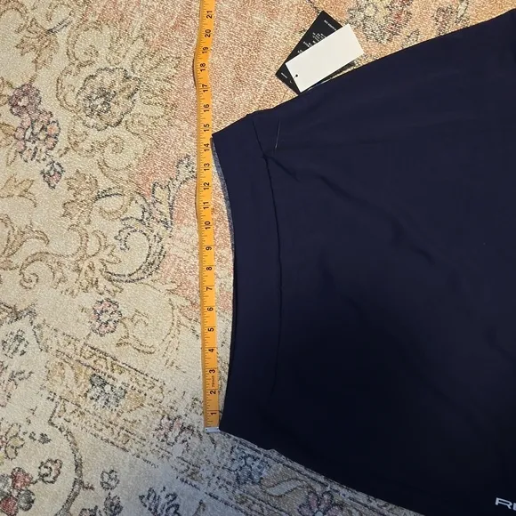 RLX Ralph Lauren Navy Blue Wrap Front Skort Pockets Moisture Wicking - Size M