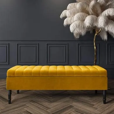 Safi Panel Top Ottoman Storage Bench