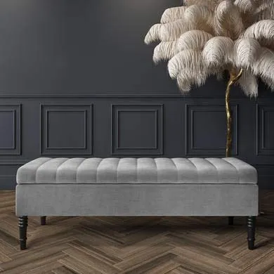 Safi Panel Top Ottoman Storage Bench