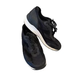 SAS Men’s Journey Mesh &amp; Leather Sneaker Nova Black Size 9 Wide Tie Comfort