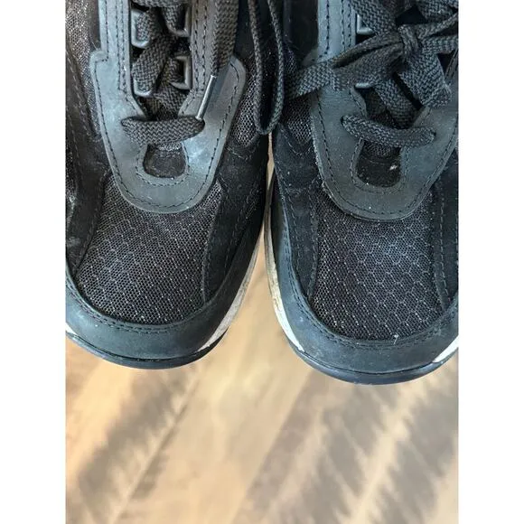 SAS Men’s Journey Mesh &amp; Leather Sneaker Nova Black Size 9 Wide Tie Comfort