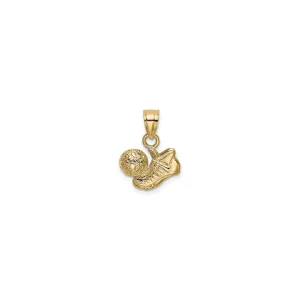 Soccer Ball on Cleat Pendant (14K)