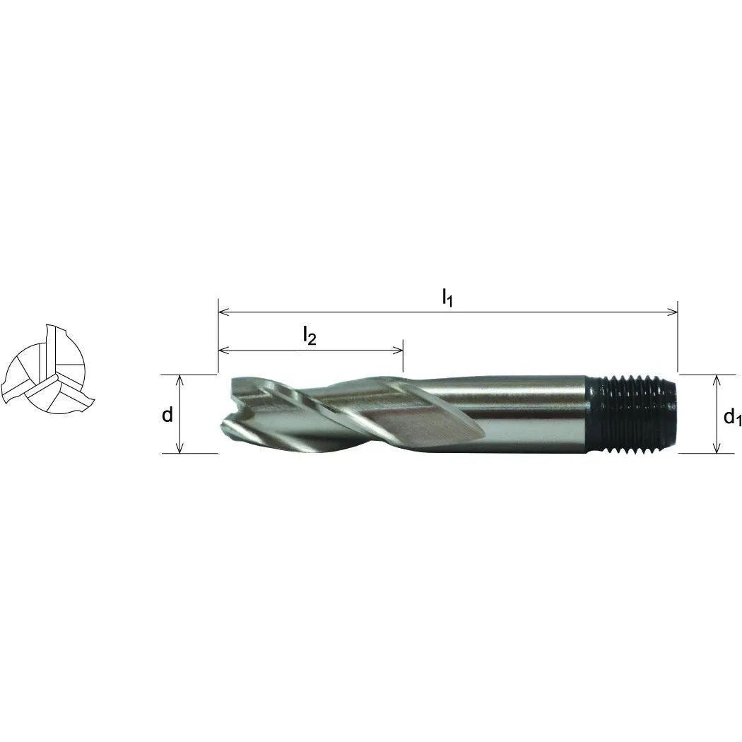 Somta 3 Flute 14mm HSS-Co8 Multi-Purpose End Mill