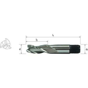 Somta 3 Flute 14mm HSS-Co8 Multi-Purpose End Mill