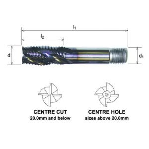 Somta Multi Flute 10mm HSS-Co8 Multi-Purpose Roughing End Mill