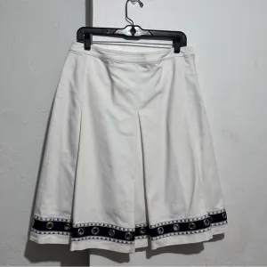 St. John Sport Grommet Heavyweight Cotton Tennis Skirt: Box TOY01: