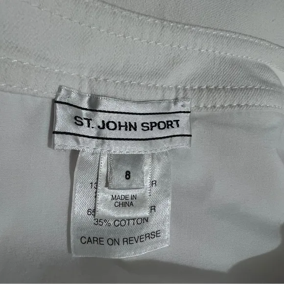 St. John Sport Grommet Heavyweight Cotton Tennis Skirt: Box TOY01: