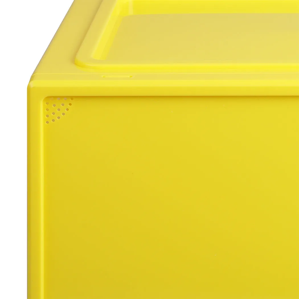 Stacked Sneaker Display Case Clear Shoe Yellow