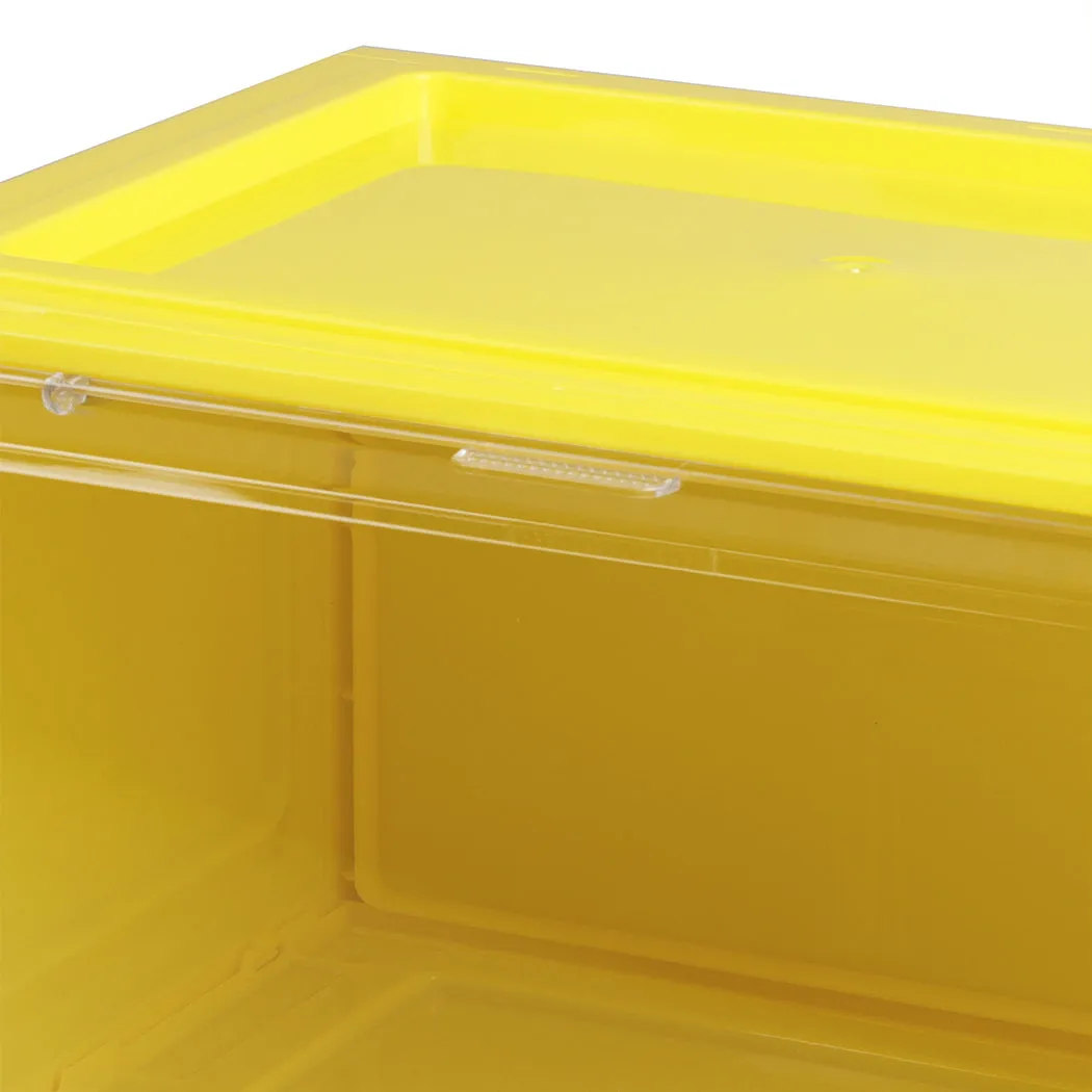 Stacked Sneaker Display Case Clear Shoe Yellow