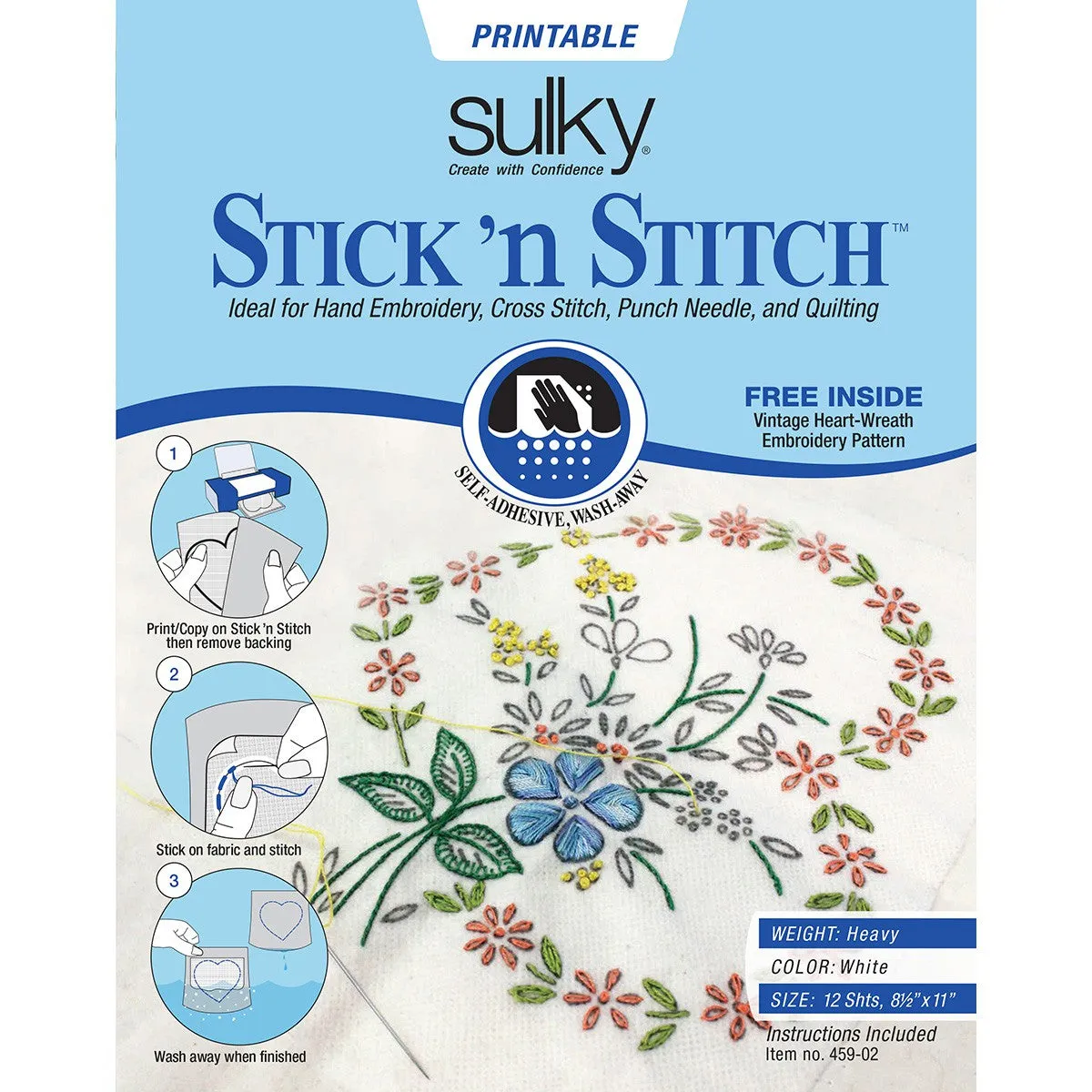 Stick N Stitch Self Adhesive Wash Away Stabilizer