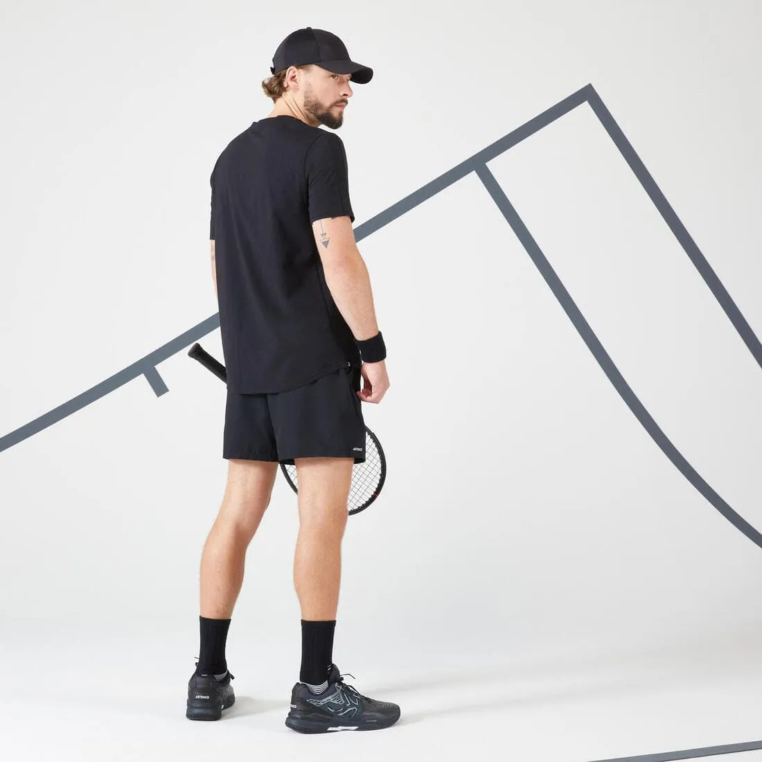T-shirt de tennis homme - tts soft blanc cassé