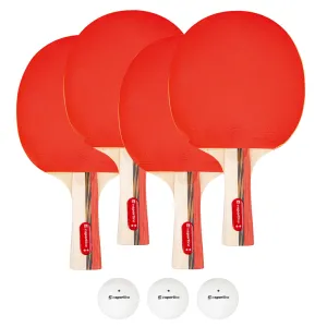 Table Tennis 4 Rackets and 3 Balls Set