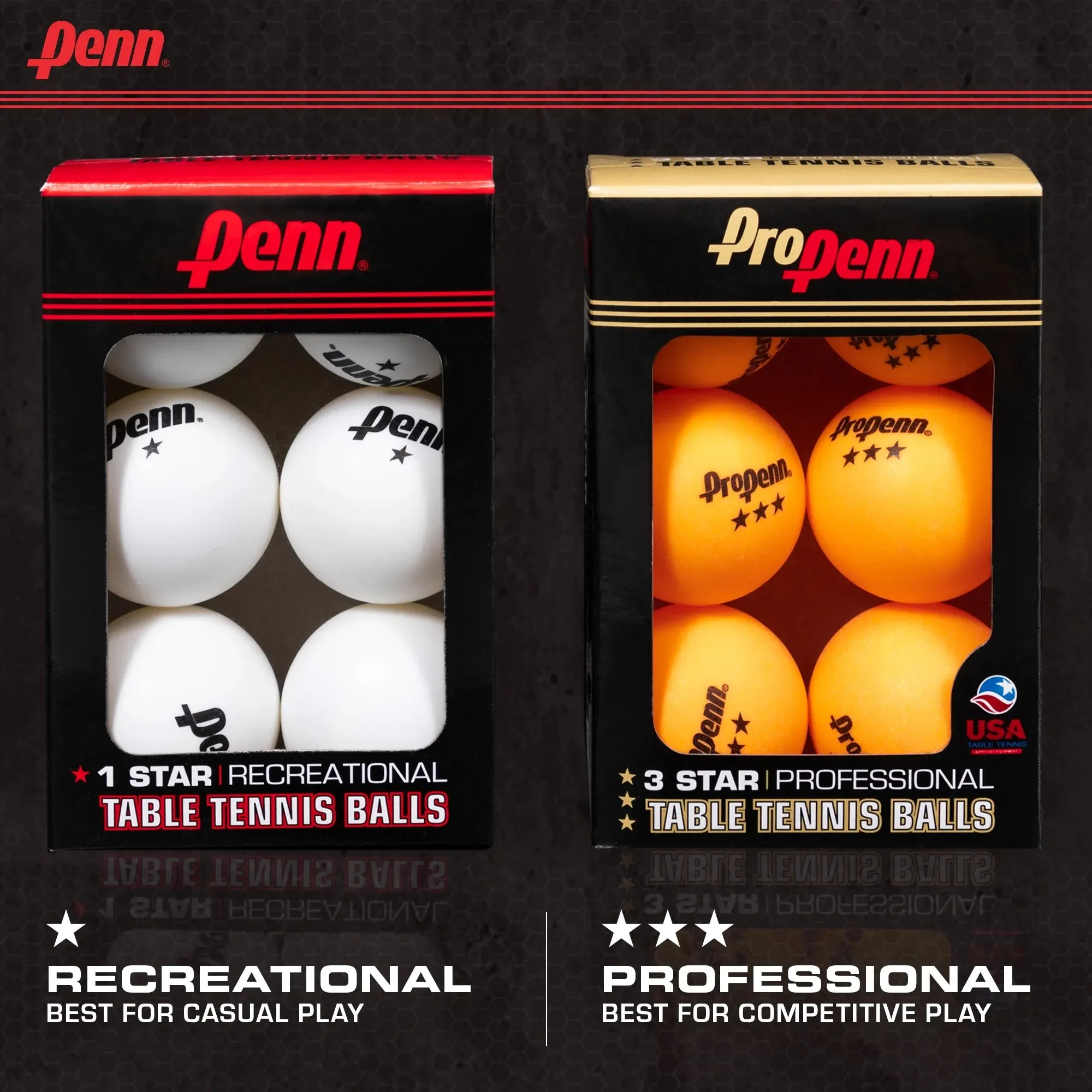 Table Tennis Accessory Set - 4 Ping Pong Paddles, 6 Balls and Storage Pocket