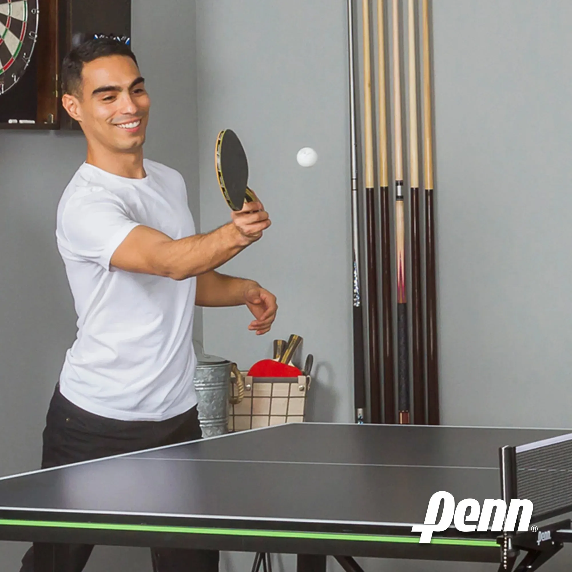 Table Tennis Accessory Set - 4 Ping Pong Paddles, 6 Balls and Storage Pocket