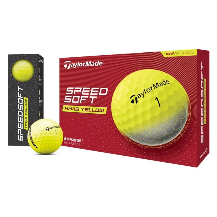 TaylorMade SpeedSoft Yellow Golf Balls 12Pk