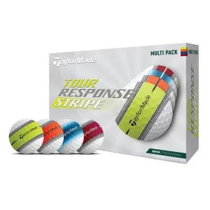 TaylorMade Tour Response Stripe Multi Colour Golf Balls 12Pk