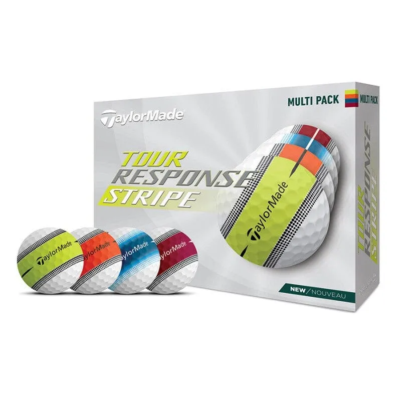 TaylorMade Tour Response Stripe Multi Colour Golf Balls 12Pk