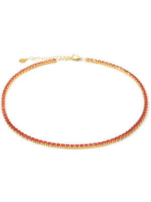 TENNIS CHOKER WILD BERRY • Color: 18K Yellow Gold