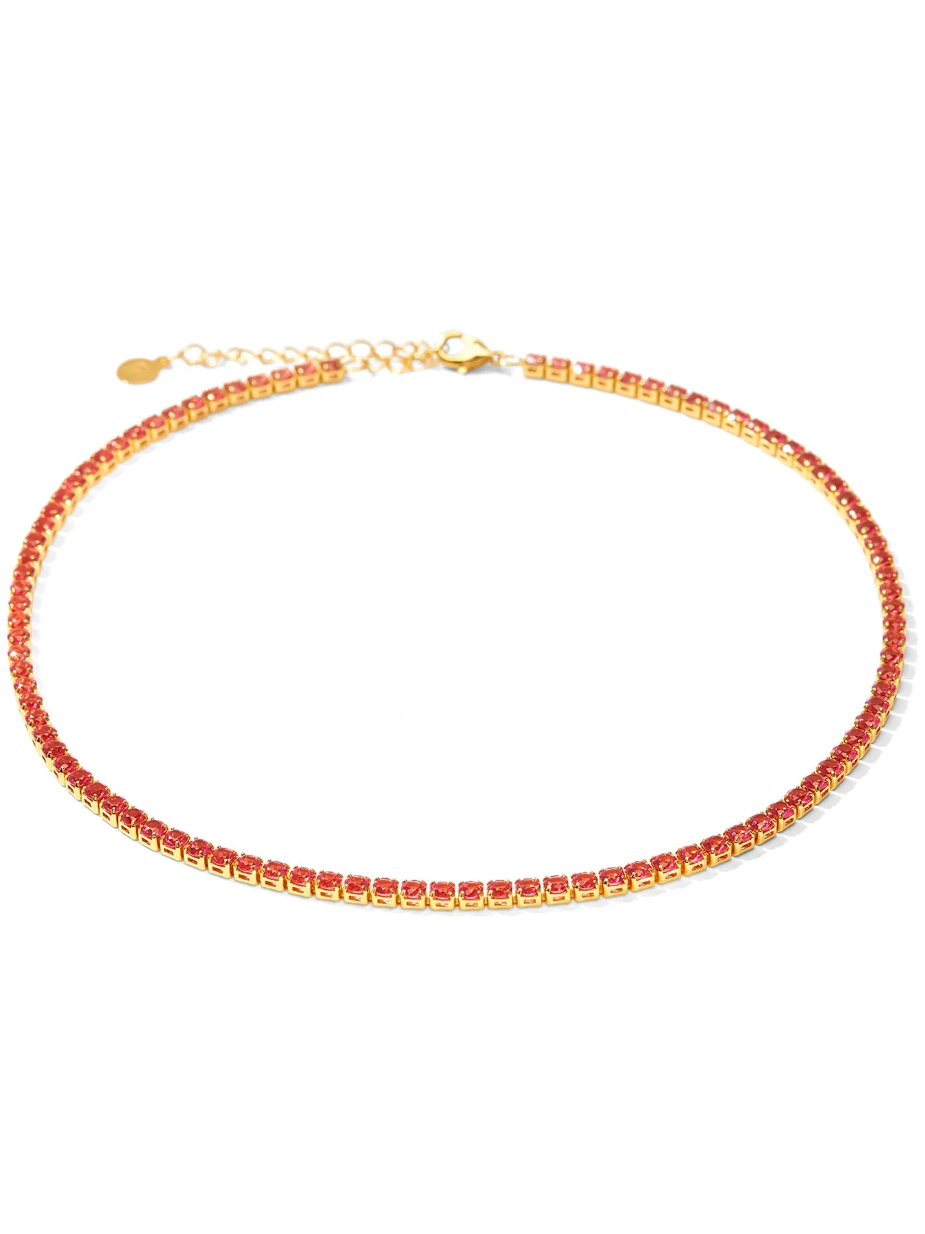 TENNIS CHOKER WILD BERRY • Color: 18K Yellow Gold