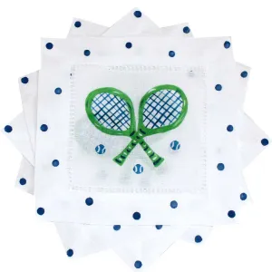 Tennis Linen Cocktail Napkins