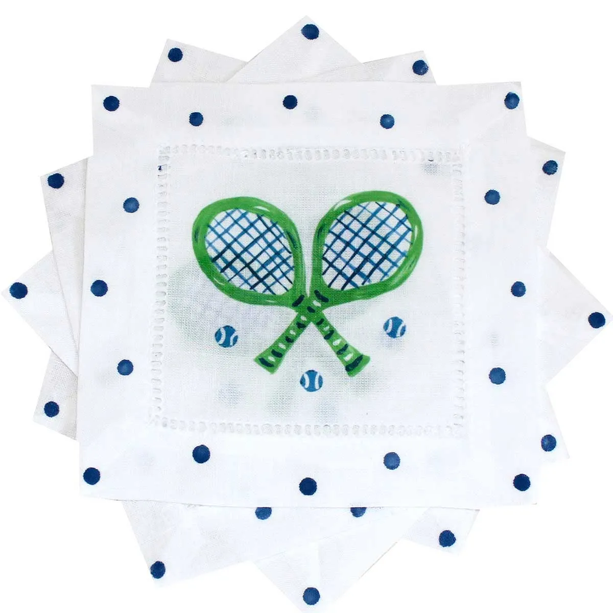 Tennis Linen Cocktail Napkins