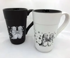 Tennis Snowmen Holiday Mug
