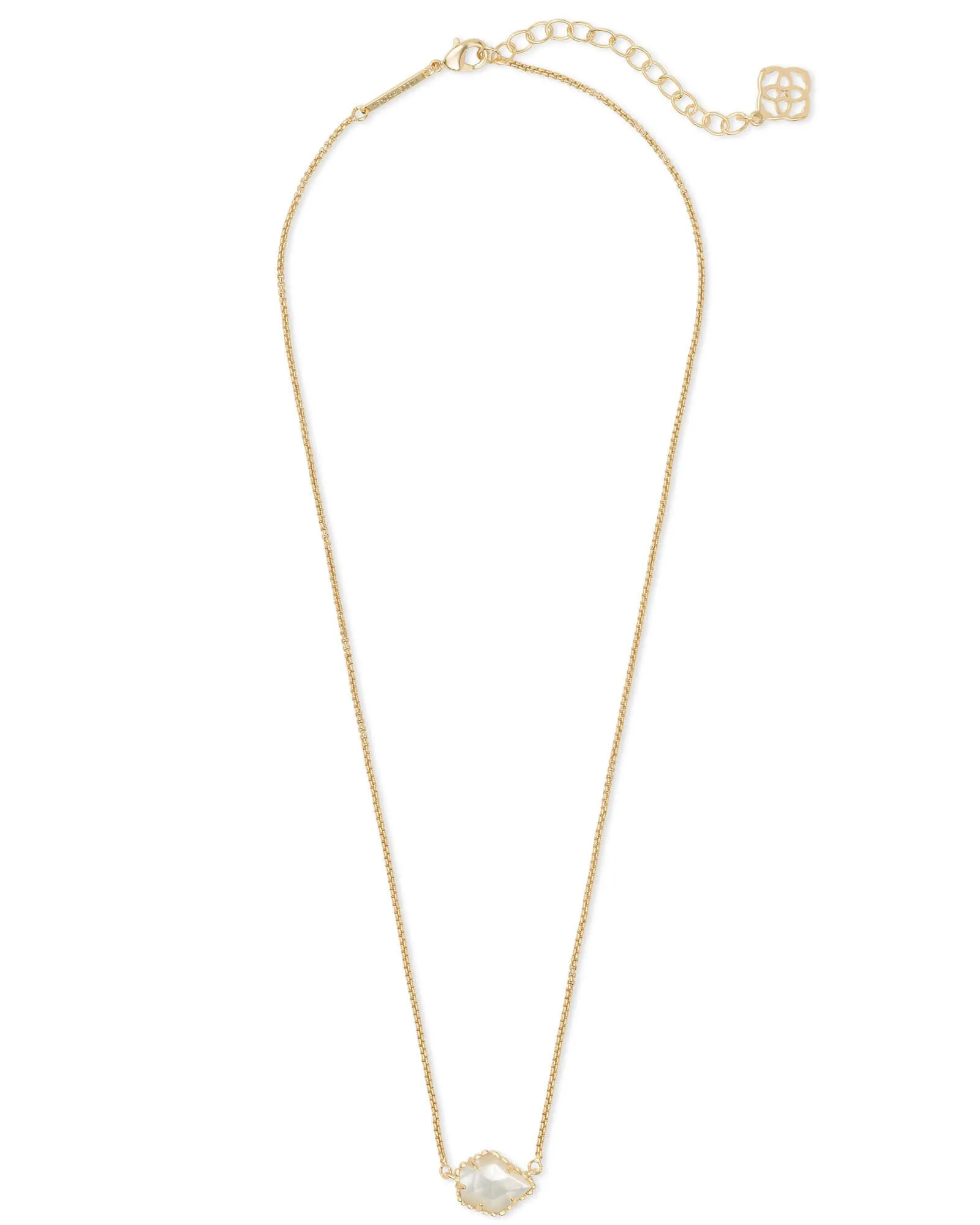 Tess Gold Necklace in Ivory Mother of Pearl