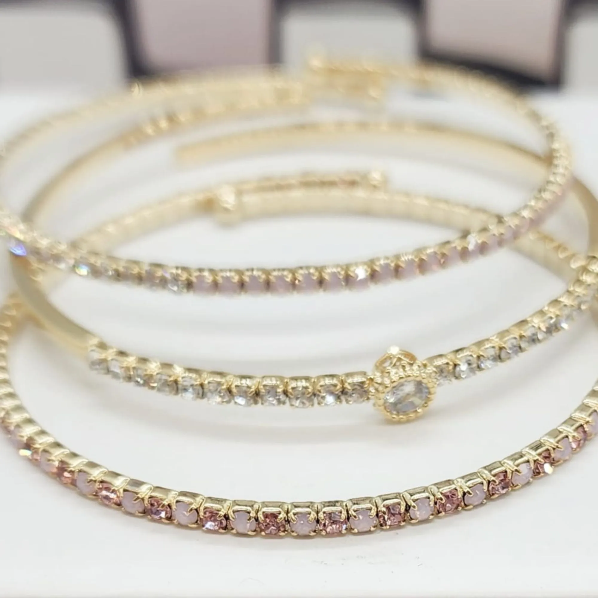 The Half and Half Pink Tennis Bracelet