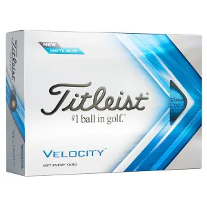 Titleist Velocity - Pelotas de golf azules (12 unidades)